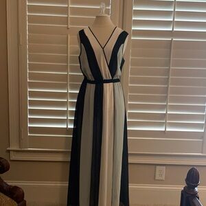 Sage and black long dress, women’s large